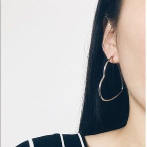 Heart hoop earrings